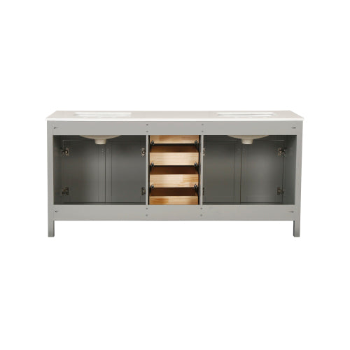 72-inch Gray Vanity Sink Combo featuring a Marble Countertop, and Bathroom Sink Cabinet