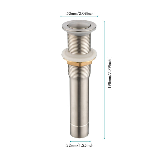Single Stem Brushed Nickel Faucet for Bathroom Vanity