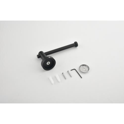 6 Piece Wall Mount Bathroom Towel Rack Set In Matte Black
