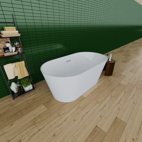 Glossy Acrylic Freestanding Soaking Bathtub