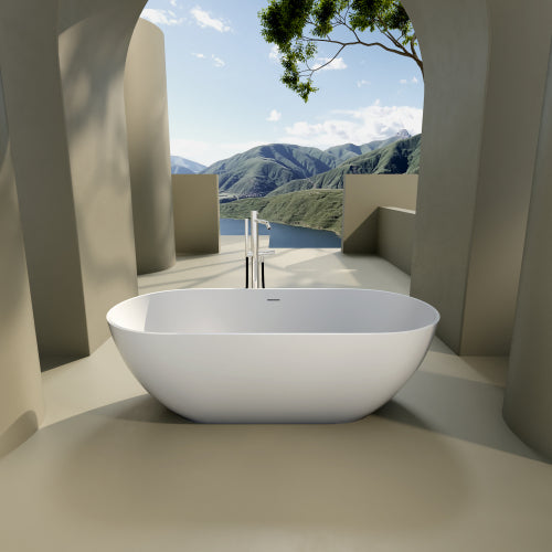 Handcrafted Solid Surface Freestanding Bathtub