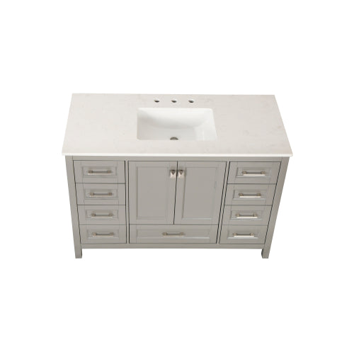 48-inch Vanity Sink Combo featuring a Marble Countertop, Bathroom Sink Cabinet, and Bathroom Vanity