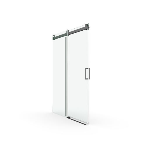 Elan 56 to 60 in. W x 76 in. H Sliding Frameless Soft-Close Shower Door with Premium 3/8 Inch (10mm) Thick Tampered Glass in Matte Black